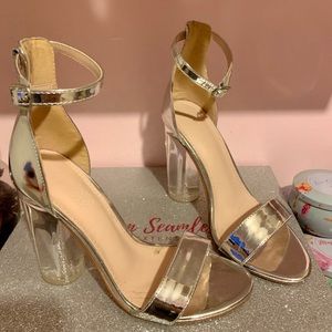 Charlotte Russe Silver Cinderella Heels